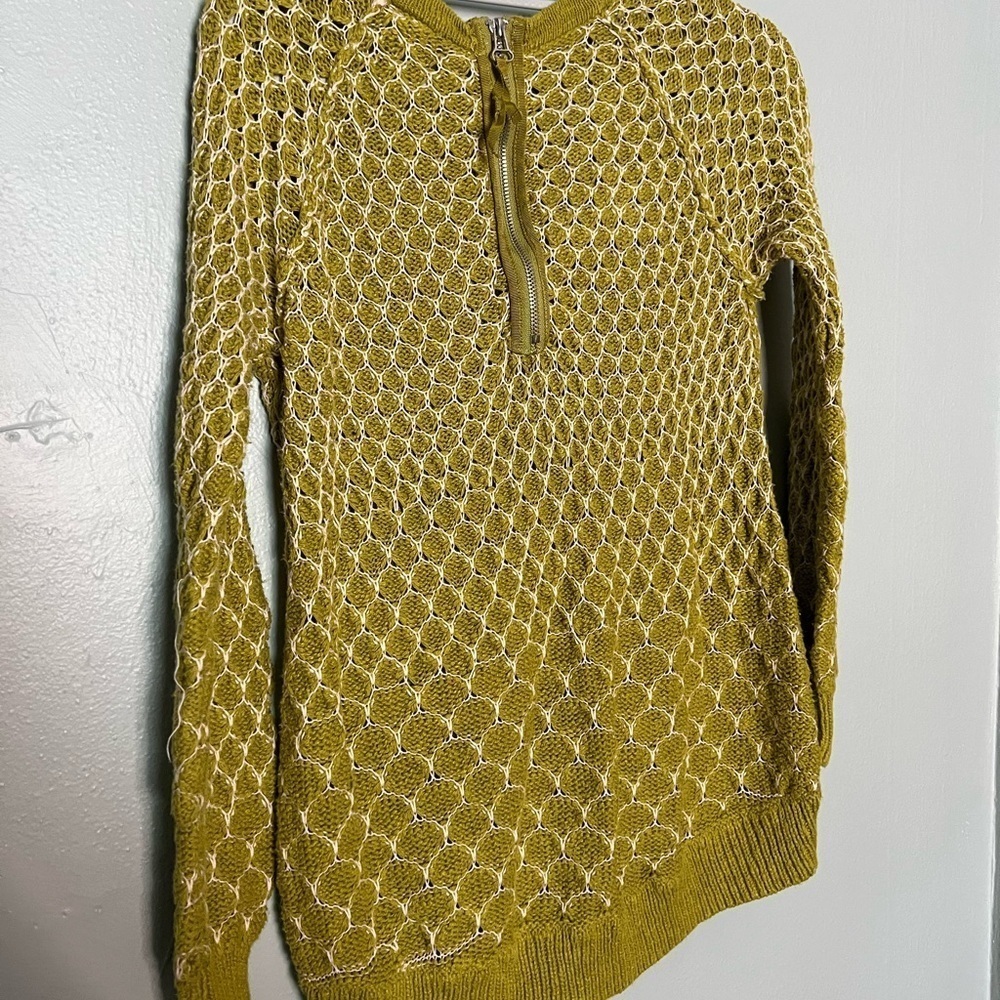 Anthropologie Moth honeycomb knit sweater in green - Picture 5 of 7